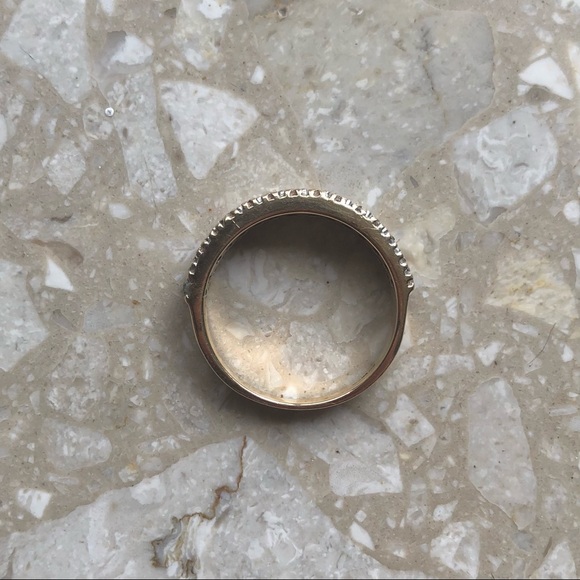 Vintage 1 Carat Diamond Three Row Pave Yellow Gold Stack Band Ring - Picture 13 of 13